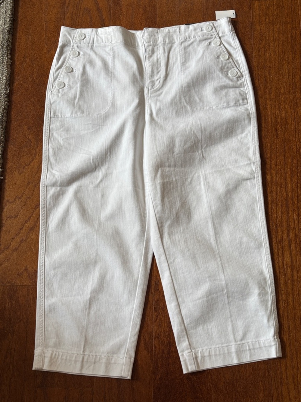 Talbots White Sailor Jean Cropped Straight-Leg (16P)